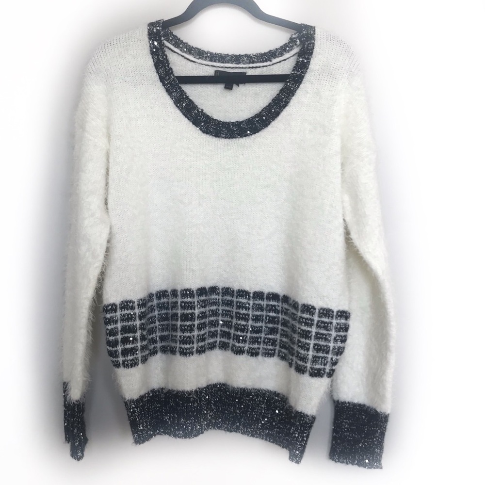 i Jeans by Buffalo fuzzy sparkle sweater!
